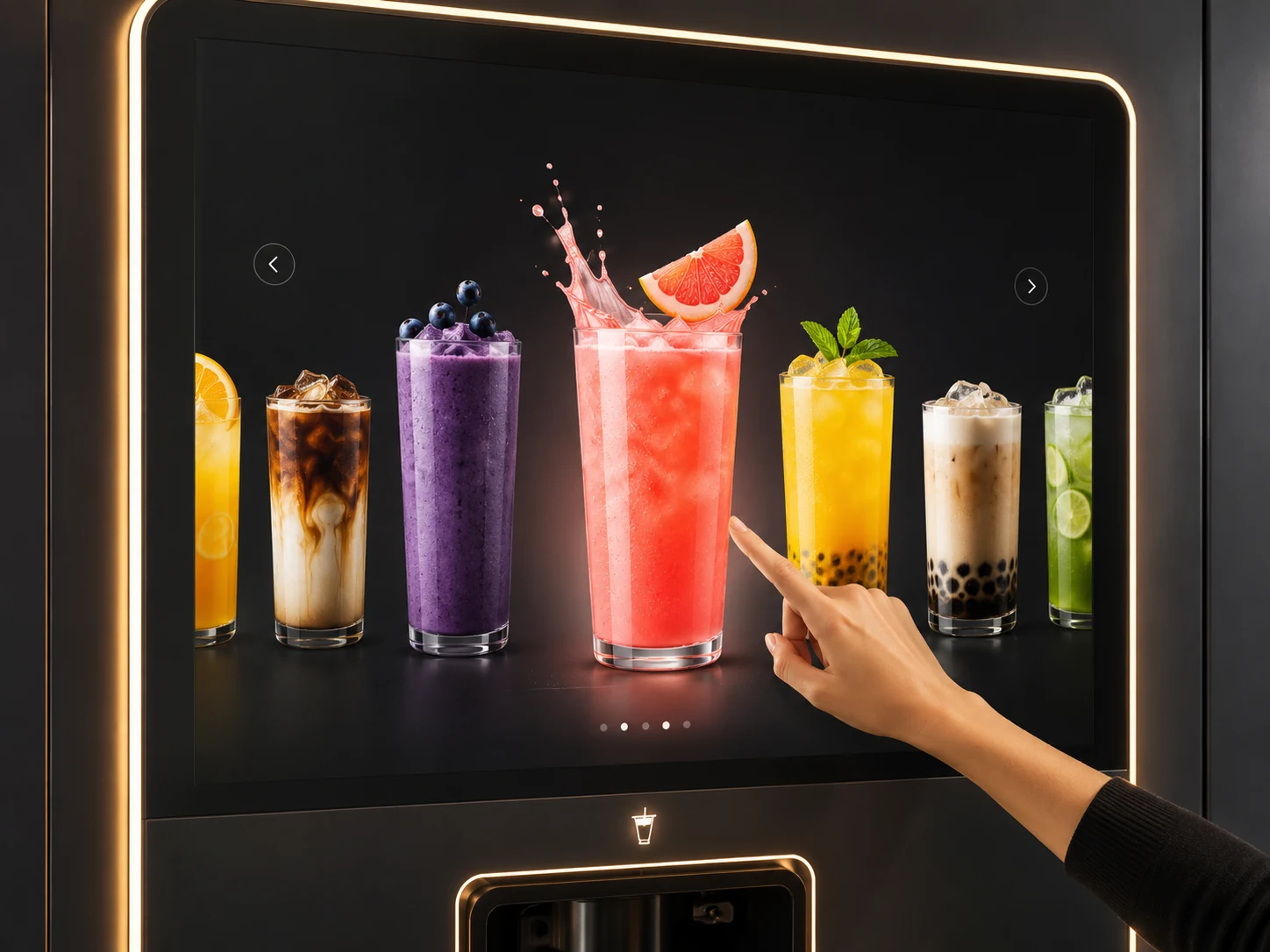 Beverage Display: Una serie coordinata di visual per menu digitali.