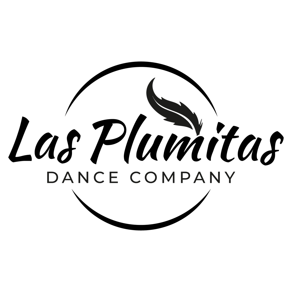 Las Plumitas Dance Company: logo originale nero