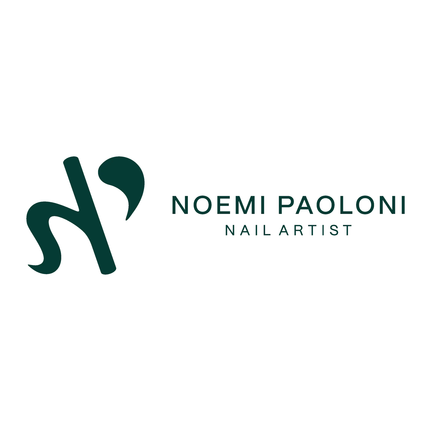Noemi Paoloni — Il logo originale e la sua composizione orizzontale.