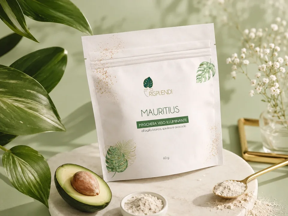 Risplendi Mauritius: confezione della maschera viso
