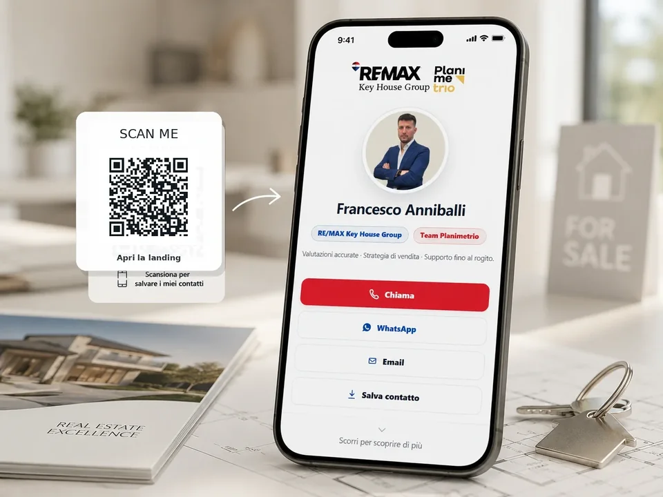 Agenti REMAX: presentazione della mini landing collegata al QR