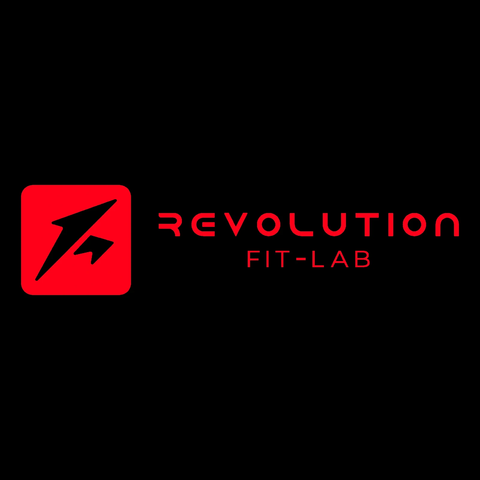 Logo orizzontale rosso Revolution Fit Lab