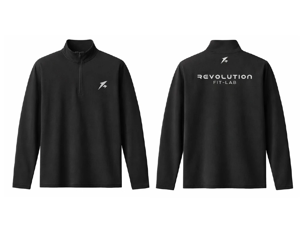 Revolution Fit Lab: proposta grafica fronte e retro su capo sportivo